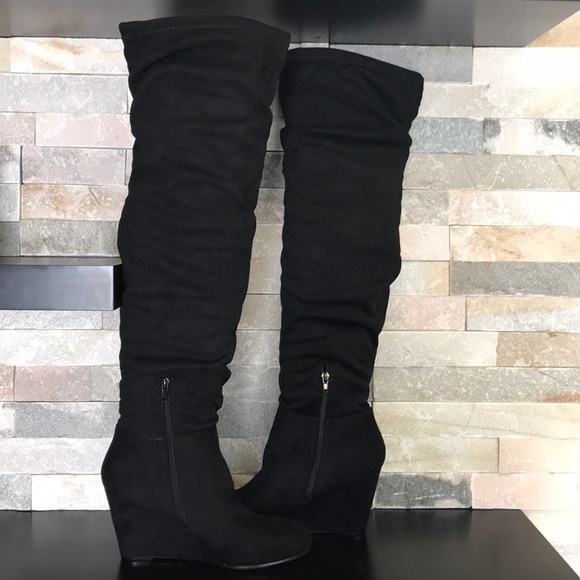 Chinese Laundry Over the Knee Wedge Boot - Picture 4 of 13